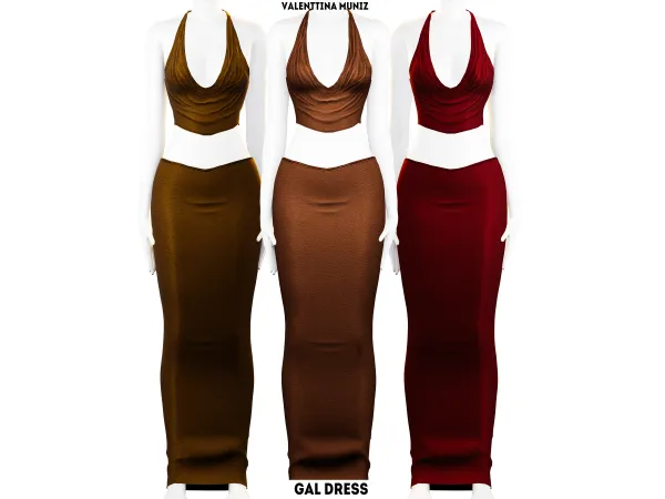 Mix Gal Dress Custom Content Valenttina Muniz - The Sims 4 Custom Content