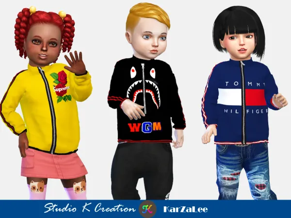 Alpha Giruto 63 full zip sweatshirt toddler k creation by simsfinds - The Sims 4 Custom Content