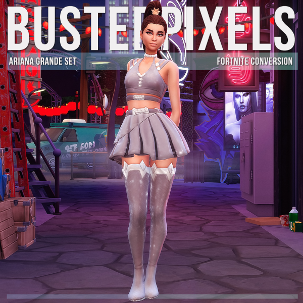 Maxis Match Fortnite Ariana Grande ConversionEdit Set v2 by simsfinds - The Sims 4 Custom Content