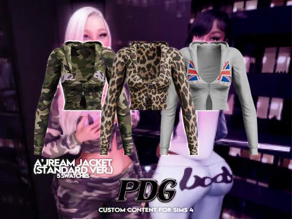 Alpha PDG Iysie Hoodie (Standard Version) - The Sims 4 Custom Content