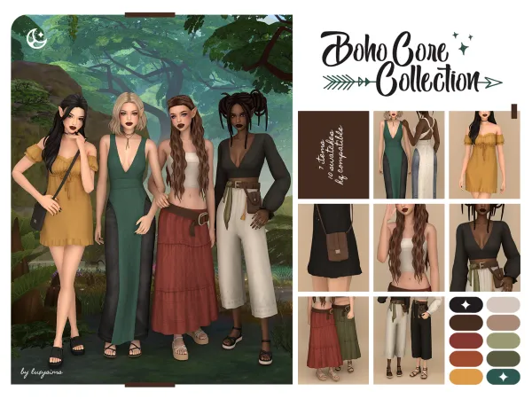 Maxis Match Boho Core Collection - The Sims 4 Custom Content