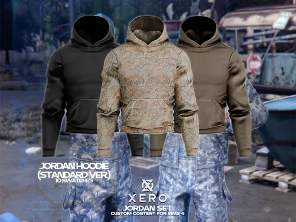 Alpha XERO Jordan Hoodie (Standard Version) - The Sims 4 Custom Content