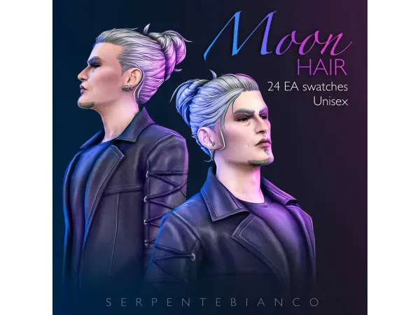Maxis Match MOON HAIR by SER_BIA - The Sims 4 Custom Content