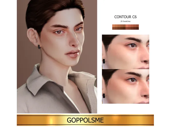 Alpha GPME GOLD Face Contour C6 by GoppolsMe - The Sims 4 Custom Content