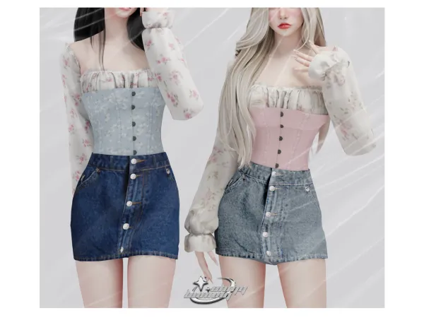 Alpha Shelly Outfit Set - The Sims 4 Custom Content