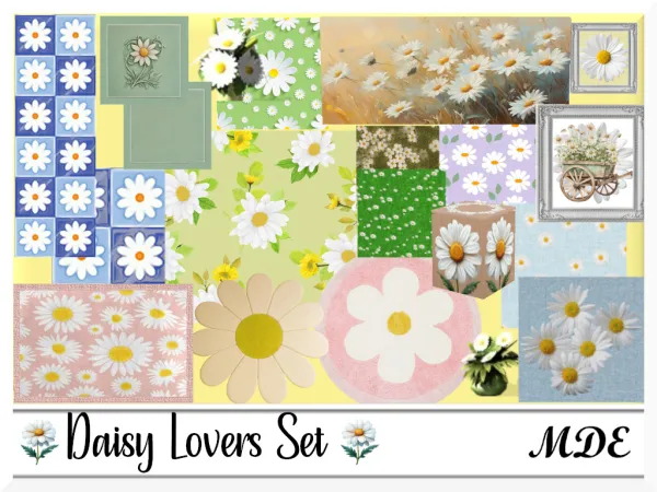 Alpha Daisy Lovers Set by MDEMDE - The Sims 4 Custom Content