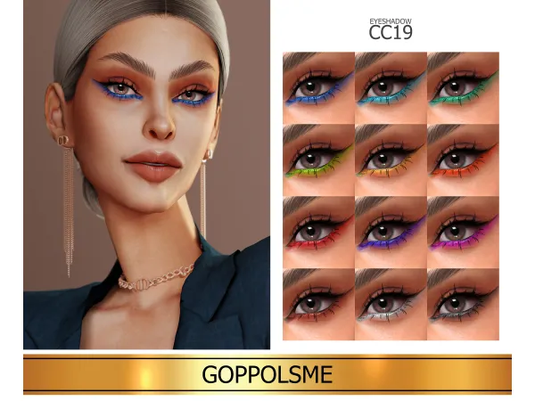 Alpha GPME GOLD Eyeshadow 19 by GoppolsMe - The Sims 4 Custom Content