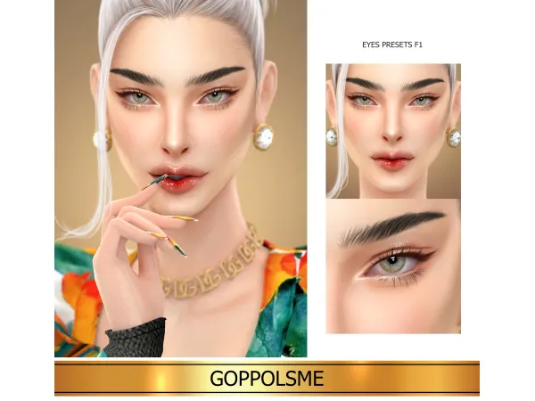 Alpha GPME GOLD EYES PRESETS F1 by GoppolsMe - The Sims 4 Custom Content