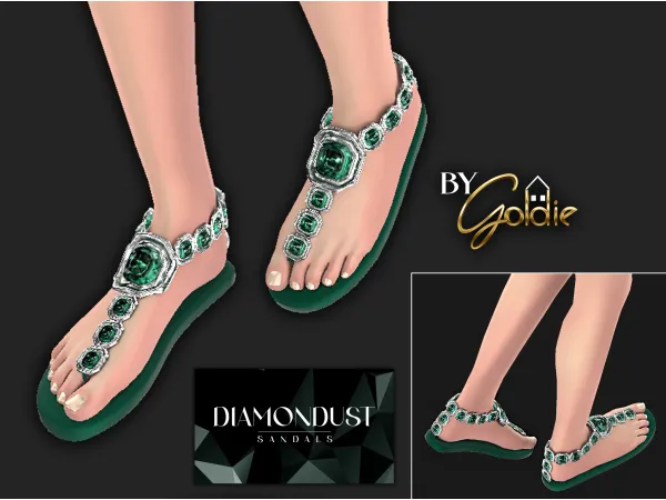 Alpha Diamondust Sandals - The Sims 4 Custom Content
