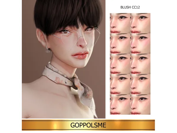 Alpha GPME GOLD Blush CC12 by GoppolsMe - The Sims 4 Custom Content