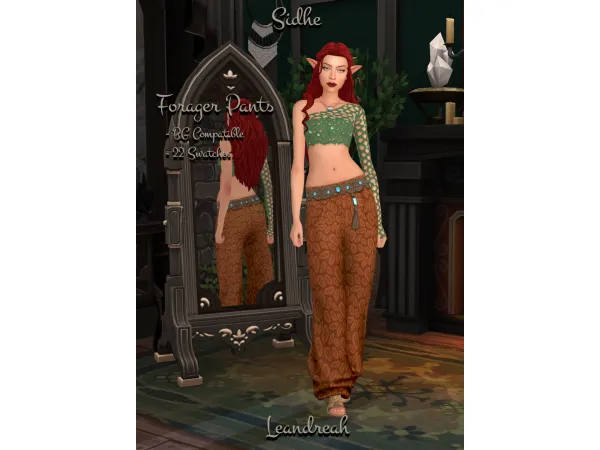 Maxis Match Su00eddhe Forager Pants by Leandreah - The Sims 4 Custom Content