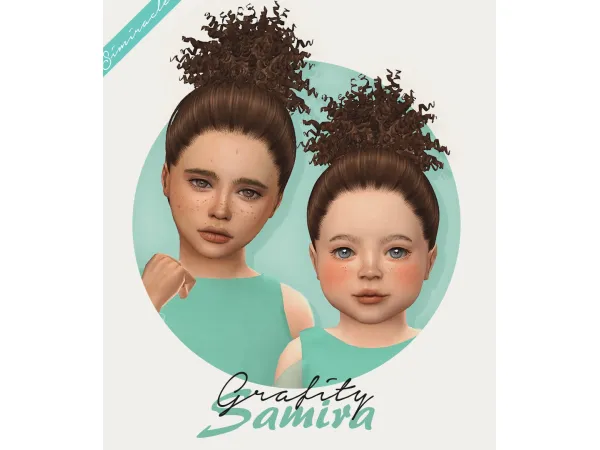 Alpha Grafity Samira for toddlers kids by simiracle - The Sims 4 Custom Content