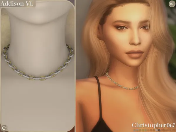 Alpha Addison Necklace V1 Christopher067 by christopher067 - The Sims 4 Custom Content