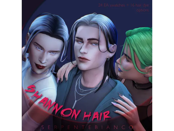 Maxis Match SHANNON HAIR by SER_BIA - The Sims 4 Custom Content