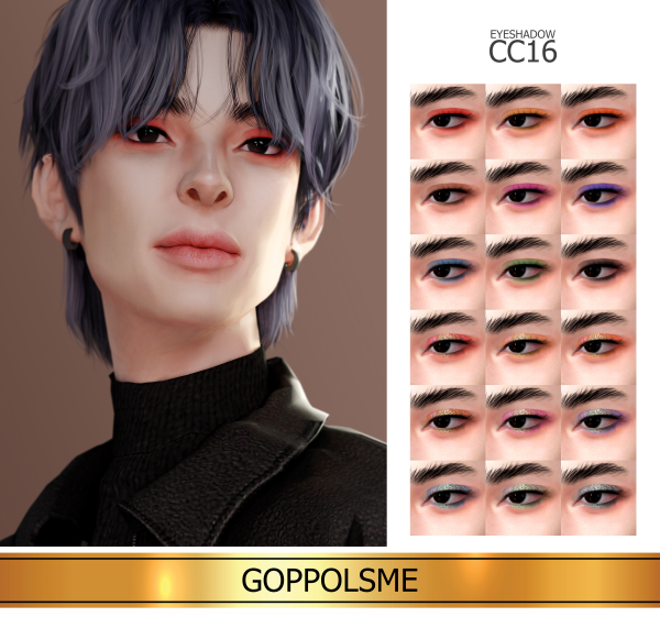Alpha GPME GOLD Eyeshadow 16 by simsfinds - The Sims 4 Custom Content