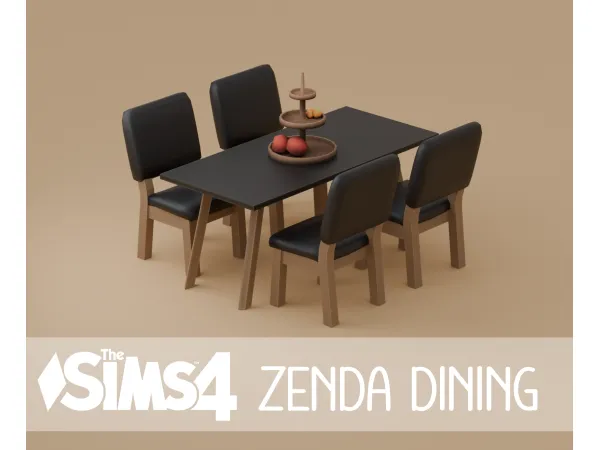 Maxis Match Zenda Dining Set by Tyritha - The Sims 4 Custom Content