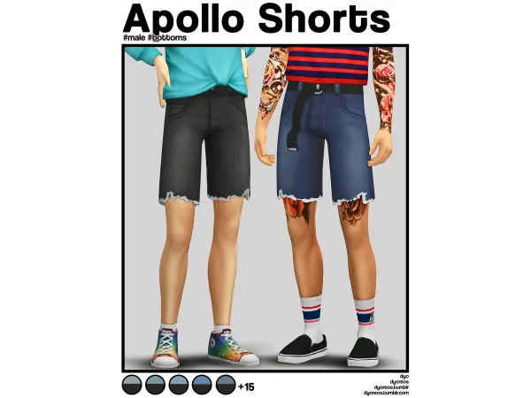 Maxis Match [Dyoreos] Apollo Shorts - The Sims 4 Custom Content