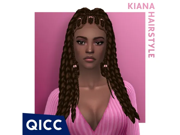 Maxis Match qicc Kiana Hair - The Sims 4 Custom Content