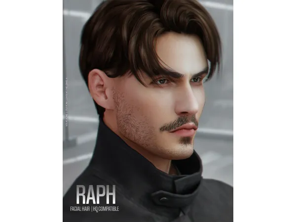 Alpha VOLKS FACIAL HAIR N04 V5 - The Sims 4 Custom Content