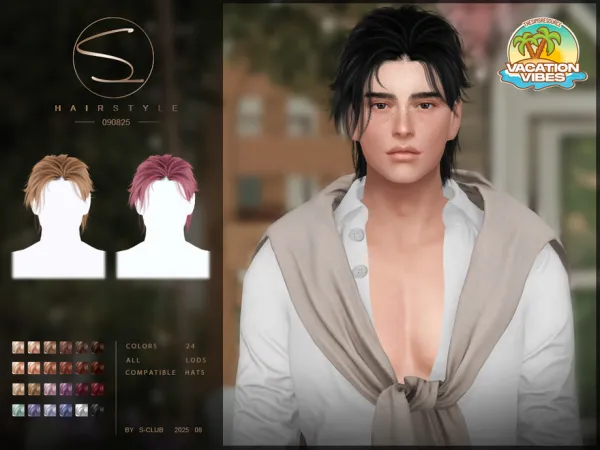Alpha S Club_090825_ short hairstyle - The Sims 4 Custom Content