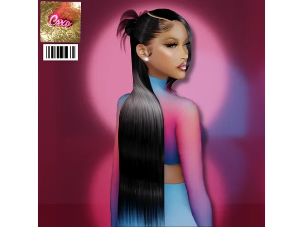 Alpha Gabriella Hair by cecesimsxo - The Sims 4 Custom Content