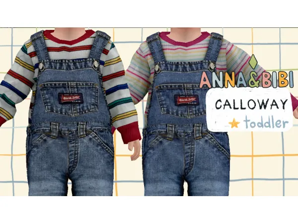 Alpha Calloway 90s Toddler AnnaBibi - The Sims 4 Custom Content