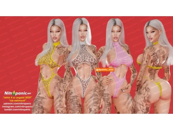 Alpha Nitropanic_Xia Swimsuit - The Sims 4 Custom Content