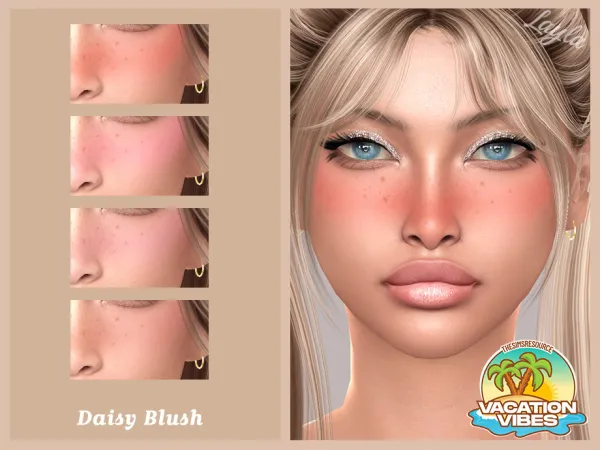 Alpha tsr VacationVibes Daisy Blush - The Sims 4 Custom Content