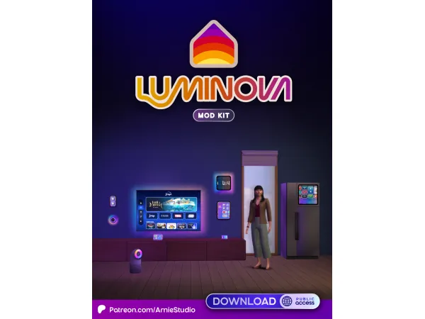 Mix LUMINOVA by arniestudio - The Sims 4 Custom Content