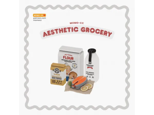 Maxis Match Momo Aesthetic Grocery - The Sims 4 Custom Content