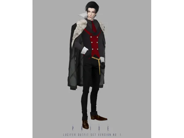 Alpha OBEY ME PRIDE OUTFIT Lucifer Outfit V1 (Casual) - The Sims 4 Custom Content