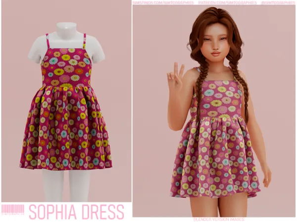 Alpha Sophia Dress - The Sims 4 Custom Content