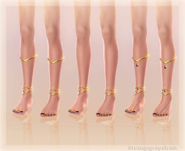 Maxis Match Gilded Anklets by simsfinds - The Sims 4 Custom Content