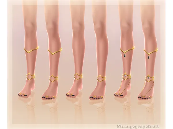 Maxis Match Gilded Anklets by strangegrapefruit - The Sims 4 Custom Content
