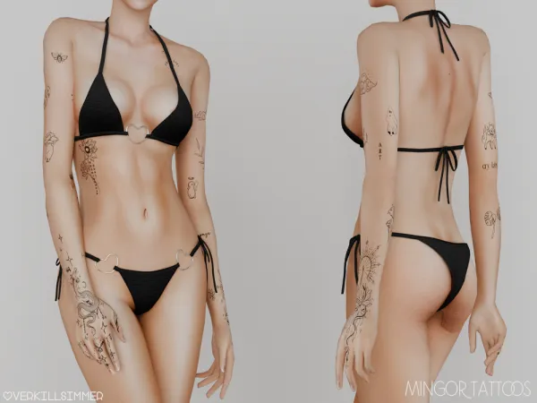 Mix MingoR tattoos - The Sims 4 Custom Content