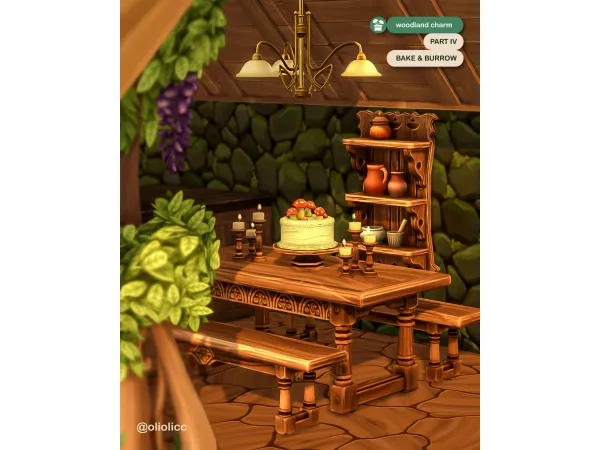 Maxis Match Woodland Charm Part IV u2013 Bake Burrow by oliolicc - The Sims 4 Custom Content