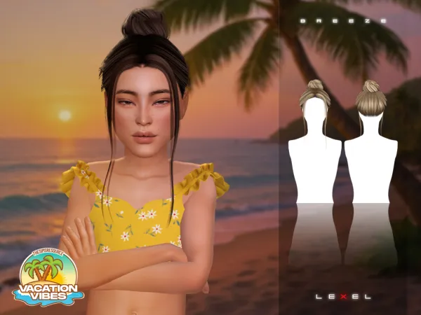 Alpha LEXEL Breeze ( child hairstyle ) - The Sims 4 Custom Content