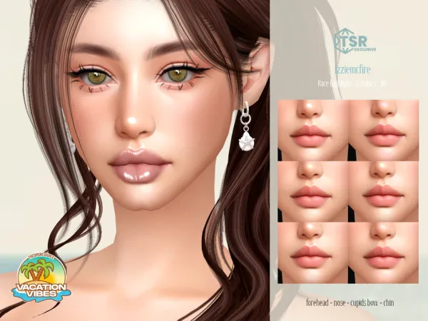 Mix IMF Face highlight by IzzieMcFire - The Sims 4 Custom Content