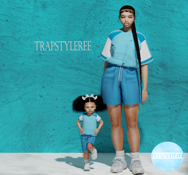 Alpha Miami Story Mommy Toddler Set by simsfinds - The Sims 4 Custom Content