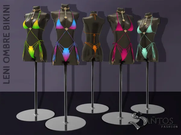 Alpha LeniOmbre BikiniCoin by SantosFashion - The Sims 4 Custom Content