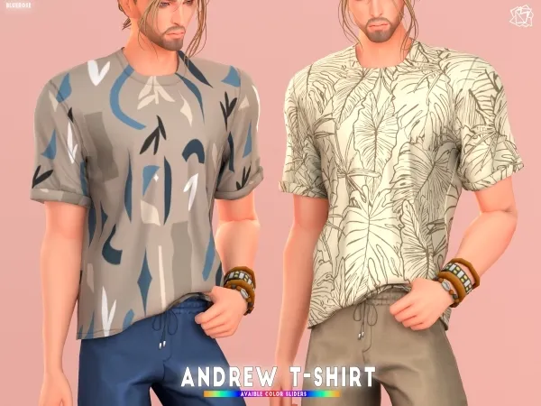 Mix Andrew T shirt BRsims - The Sims 4 Custom Content