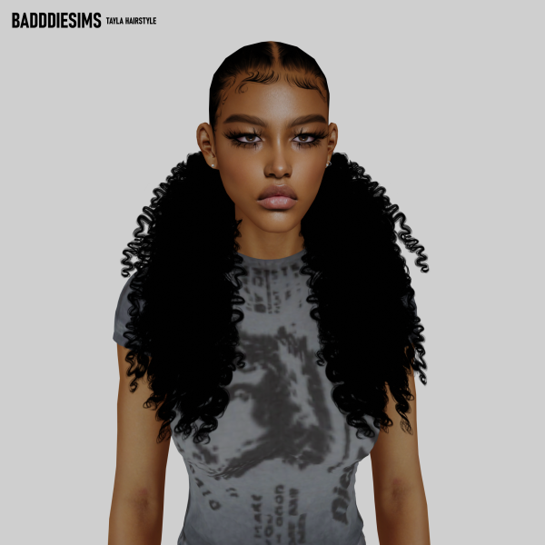 Alpha TAYLA HAIRSTYLE by simsfinds - The Sims 4 Custom Content