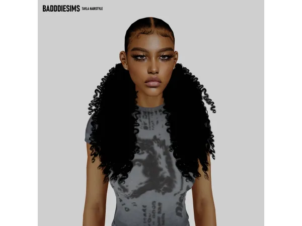 Alpha TAYLA HAIRSTYLE by BadddieSims - The Sims 4 Custom Content