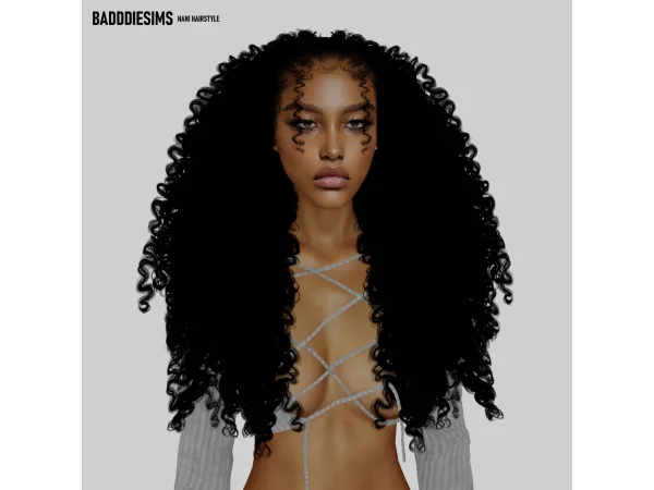 Alpha NANI HAIRSTYLE by BadddieSims - The Sims 4 Custom Content