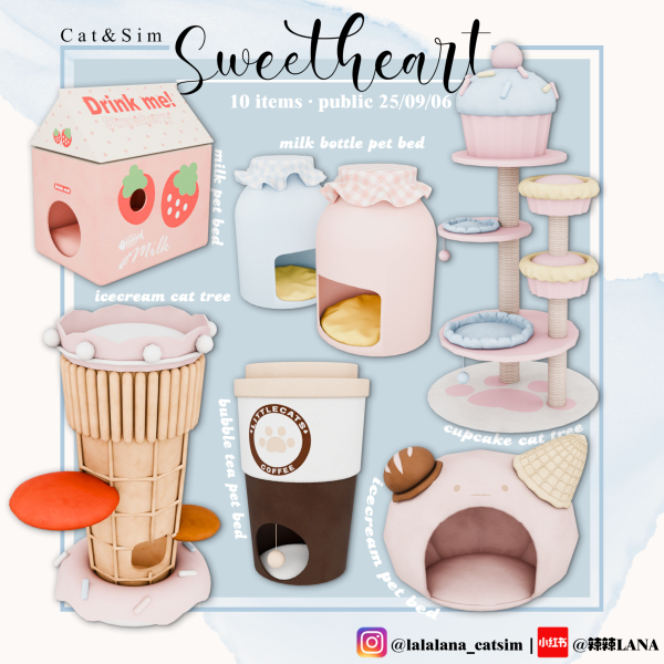 Mix [LANA] Sweetheart Set by simsfinds - The Sims 4 Custom Content