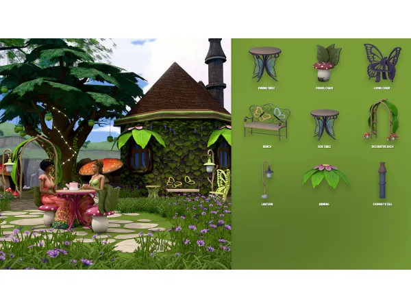 Maxis Match ENCHANTED COURTYARD by ModCo Studios - The Sims 4 Custom Content