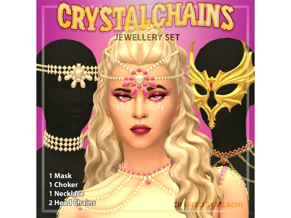 Maxis Match Vilachi Crystal Chains Jewellery Set - The Sims 4 Custom Content