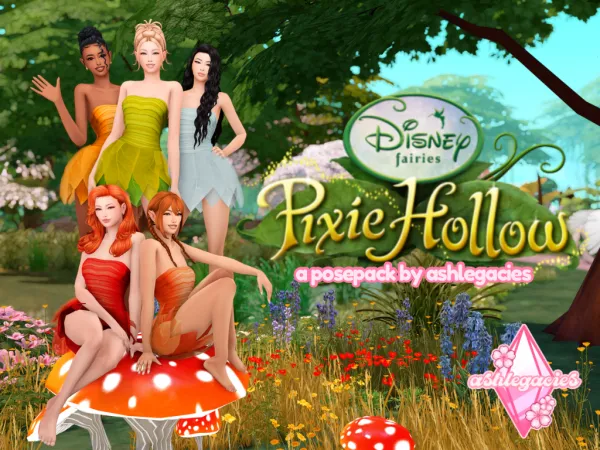 Mix Pixie Hollow Posepack - The Sims 4 Custom Content