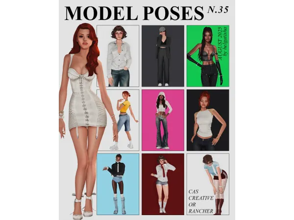 Mix Model poses 35 Pose Pack CAS by helgatisha - The Sims 4 Custom Content