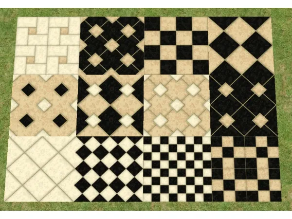Sims 2 Alpha Floors CC: 66 Marble tiles by pituliya